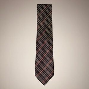Geoffrey Beene Silk Tie - Burgundy/White/Green